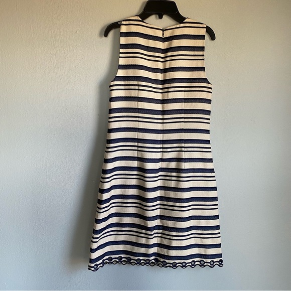 J. Crew Striped Woven Blue Sleeveless Dress - Picture 7 of 11